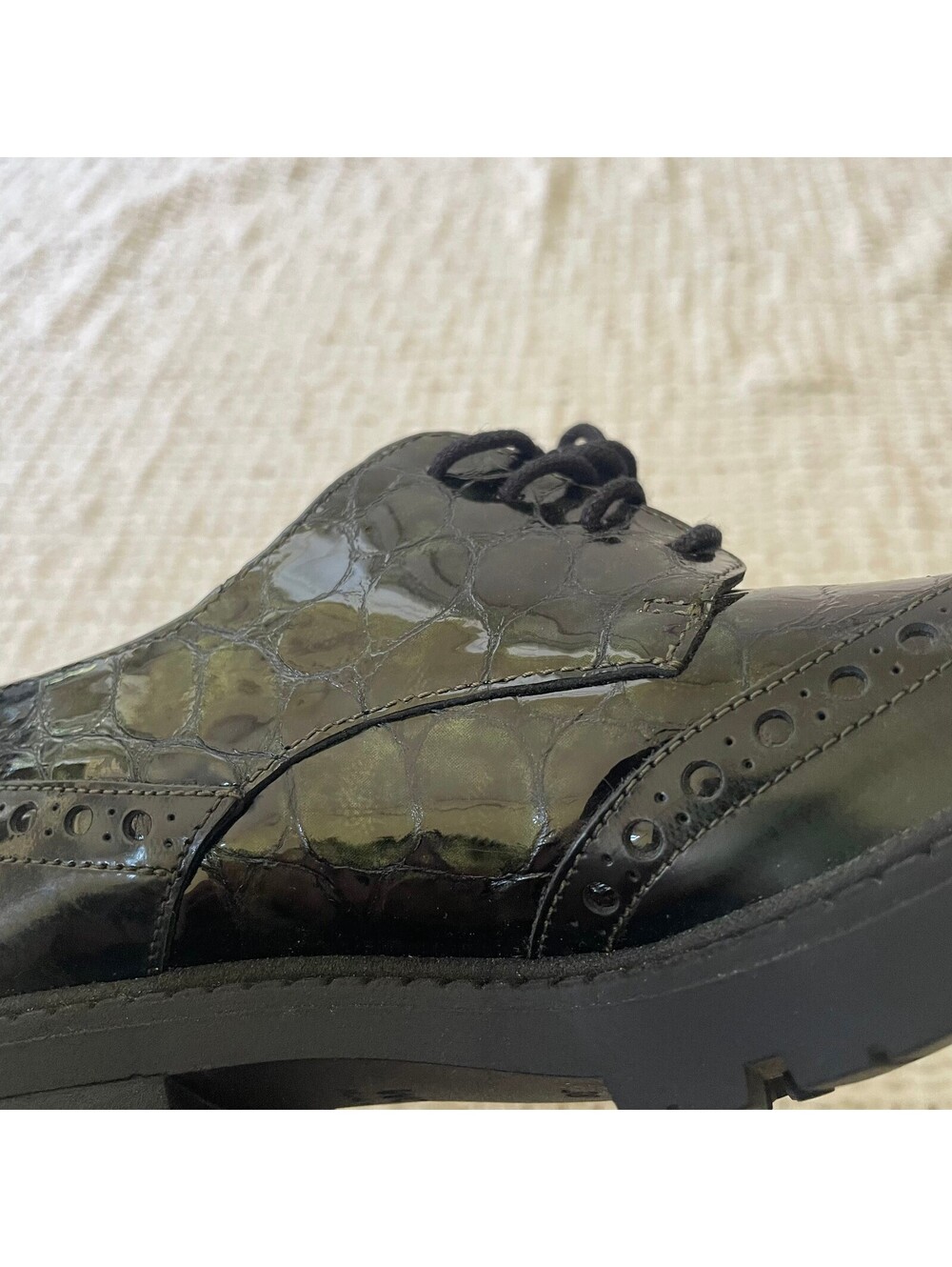 New Wonders Women's Snake-print Evelyn Heeled Loafers - Size 38 - Picture 5 of 7